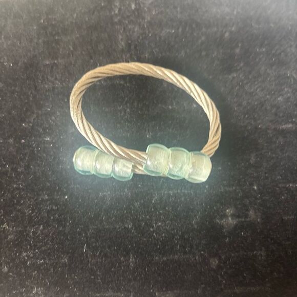 3 beaded bracelet Adjustable Twist Cable Cuff Bangle accessory wire knot unisex - Picture 8 of 8